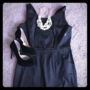 Black and white polka dot dress with pockets